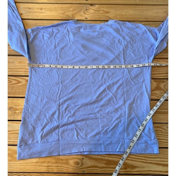 NEW Soulgani Active Beach Babe Long Sleeve V Neck Strap Top Small Women’s Blue - Picture 6 of 8